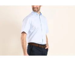 Chemise Coton Bleu Pâle - Col Américain - PATRICK MC -Boutique Pop Mey Edlich 01269004 patrick mc blanc 4 1