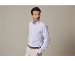 Chemise Coton Et Lin Bleu Clair Et Liseré Blanc - EDIBERT 11 Chemise Coton Et Lin Bleu Clair Et Liseré Blanc - EDIBERT -Boutique Pop Mey Edlich 012760d0 edibert bleu clair et lisere blanc 3