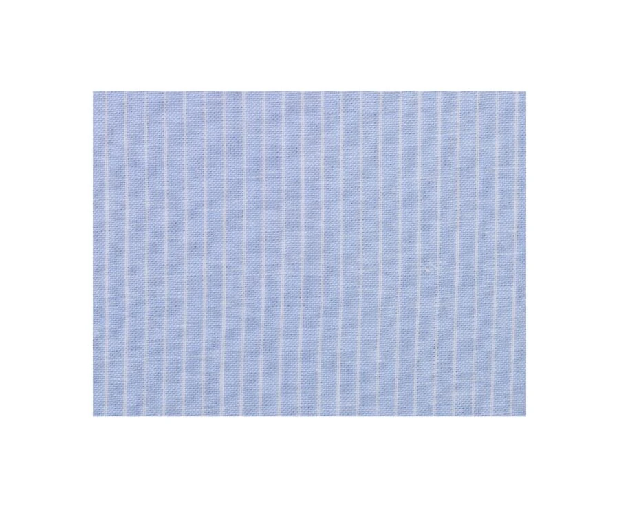 Chemise Coton Et Lin Bleu Clair Et Liseré Blanc - EDIBERT 9 Chemise Coton Et Lin Bleu Clair Et Liseré Blanc - EDIBERT – Image 7