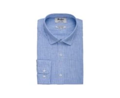 Chemise Coton Et Lin Bleu Et Liseré Blanc - EDIBERT -Boutique Pop Mey Edlich 012760d1 edibert bleu et lisere blanc 4 bis