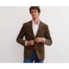 Blazer Homme Velours Côtelé Lavé Taupe Foncé - LÉONTILDE -Boutique Pop Mey Edlich 0130003x blazer leontilde taupe fonce 1