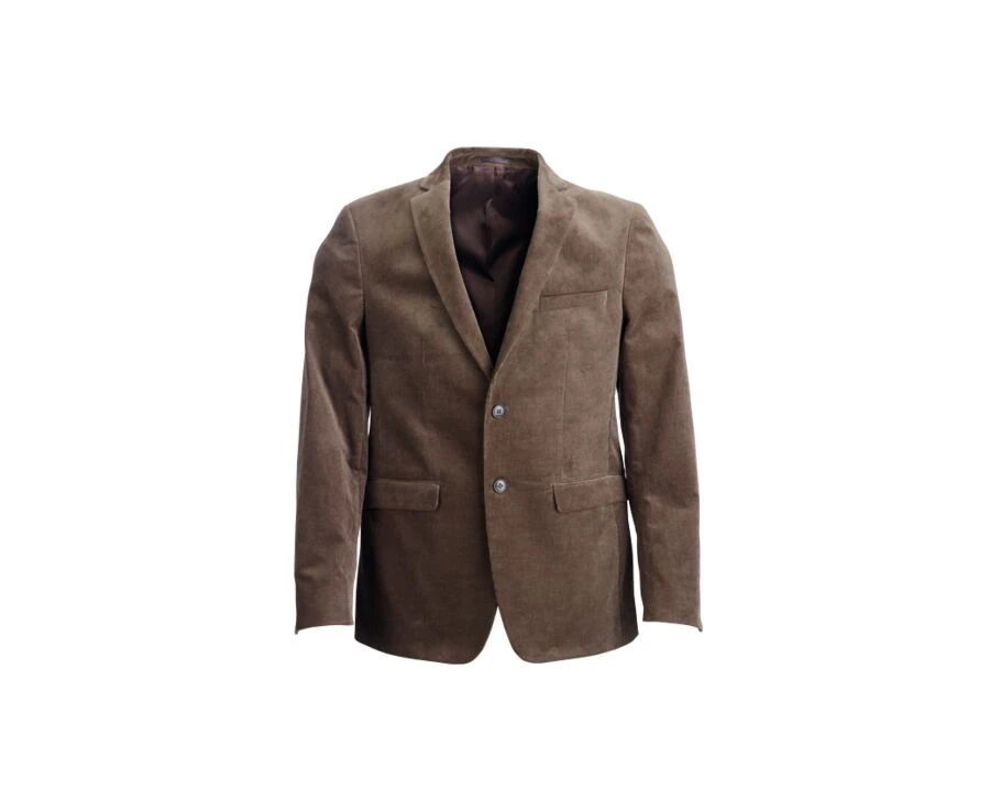Blazer Homme Velours Côtelé Lavé Taupe Foncé - LÉONTILDE 6 Blazer Homme Velours Côtelé Lavé Taupe Foncé - LÉONTILDE – Image 4