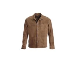 Veste En Cuir Daim Homme Havane - FAUSTIN -Boutique Pop Mey Edlich 0130100n faustin havane 1