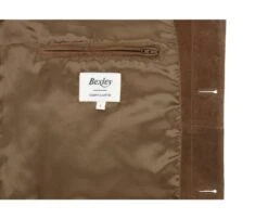 Veste En Cuir Daim Homme Havane - FAUSTIN -Boutique Pop Mey Edlich 0130100n faustin havane 2