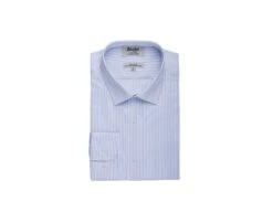 Chemise Homme Blanches à Rayures Bleues Claires - GEOFFROY -Boutique Pop Mey Edlich 01327009 geoffroy bleu clair et blanc 4