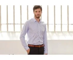 Chemise Blanche à Rayures Bleues - GEOFFROY