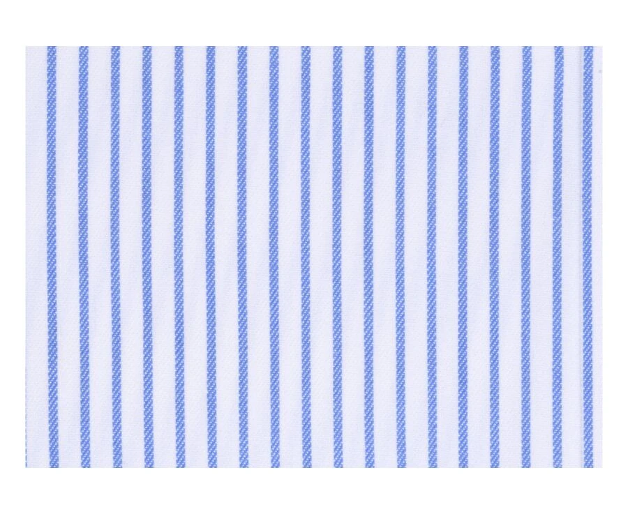 Chemise Blanche à Rayures Bleues - GEOFFROY 9 Chemise Blanche à Rayures Bleues - GEOFFROY – Image 7