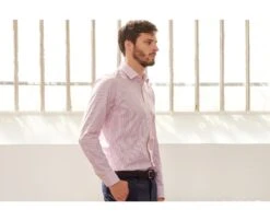 Chemise Blanche à Rayures Rouges - GEOFFROY -Boutique Pop Mey Edlich 01327085 geoffroy blanc et rouge 3bis