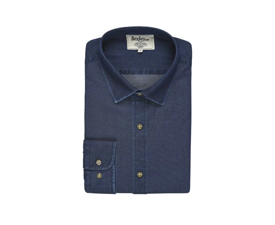 Chemise Jean Denim Indigo Foncé - JACQUEMIN 6 Chemise Jean Denim Indigo Foncé - JACQUEMIN – Image 4