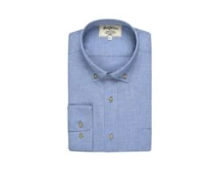 Chemise Flanelle Bleu Chiné - Poche Poitrine - ALEXANDER -Boutique Pop Mey Edlich 0133301s alexander bleu chine 1