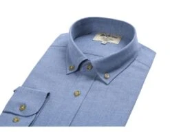 Chemise Flanelle Bleu Chiné - Poche Poitrine - ALEXANDER -Boutique Pop Mey Edlich 0133301s alexander bleu chine 5