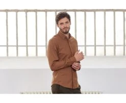 Chemise Flanelle Caramel - Poche Poitrine - ALEXANDER