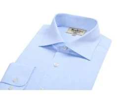 Chemise Coton Bleue Claire - Col Italien - ANGELO 13 Chemise Coton Bleue Claire - Col Italien - ANGELO -Boutique Pop Mey Edlich 01338008 angelo bleu clair 5