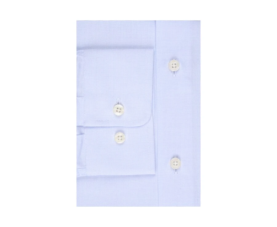 Chemise Coton Bleue Claire - Col Italien - ANGELO 8 Chemise Coton Bleue Claire - Col Italien - ANGELO – Image 6