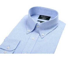 Chemise Blanche Rayures Bleues Poche Poitrine - BRODERICK -Boutique Pop Mey Edlich 0134305i broderick blanc et bleu 5