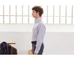 Chemise Blanche à Rayures Bleues Océan Et Poche Poitrine - BRODERICK -Boutique Pop Mey Edlich 01343064 broderick blanc et bleu ocean 3