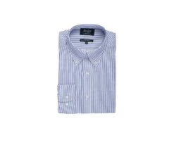 Chemise Blanche à Rayures Bleues Océan Et Poche Poitrine - BRODERICK -Boutique Pop Mey Edlich 01343064 broderick blanc et bleu ocean 4