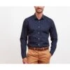 Chemise Imprimée Marine Motif Cognac - LÉONCE -Boutique Pop Mey Edlich 013440aj leonce navy et cognac 2
