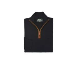 Pull Laine Col Zippé Bleu Marine - KEITHY -Boutique Pop Mey Edlich 0134706t keithy navy 6