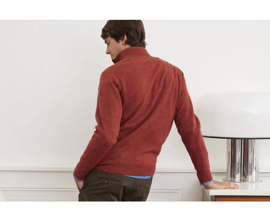 Pull Col Zippé Homme Laine Epice Chiné - KEITHY 4 Pull Col Zippé Homme Laine Epice Chiné - KEITHY – Image 2