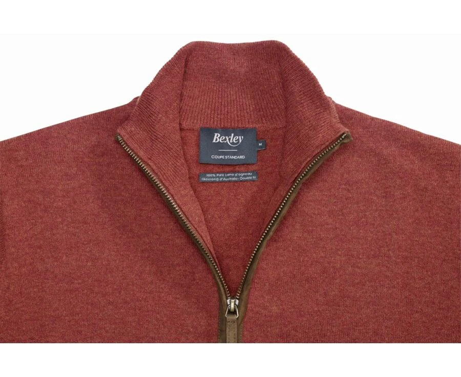 Pull Col Zippé Homme Laine Epice Chiné - KEITHY 7 Pull Col Zippé Homme Laine Epice Chiné - KEITHY – Image 5