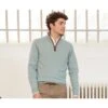 Pull Col Zippé Homme Laine Vert Eucalyptus - KEITHY -Boutique Pop Mey Edlich 013470dp keithy vert eucalyptus 1