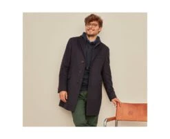 Manteau Homme Laine Cachemire Hiver Bleu Marine - HONORÉ II