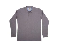 Polo Manches Longues Homme Taupe Chiné - ANDY II ML -Boutique Pop Mey Edlich 0136501p andyii ml taupe chine 4