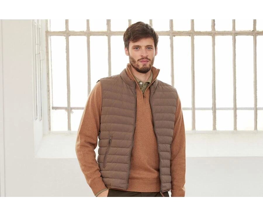 Doudoune Sans Manches Homme Marron Clair - NIELS II 2 Doudoune Sans Manches Homme Marron Clair - NIELS II