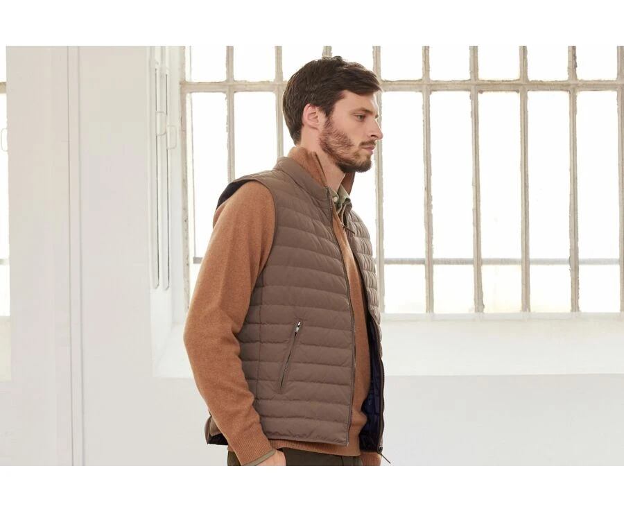 Doudoune Sans Manches Homme Marron Clair - NIELS II 4 Doudoune Sans Manches Homme Marron Clair - NIELS II – Image 3