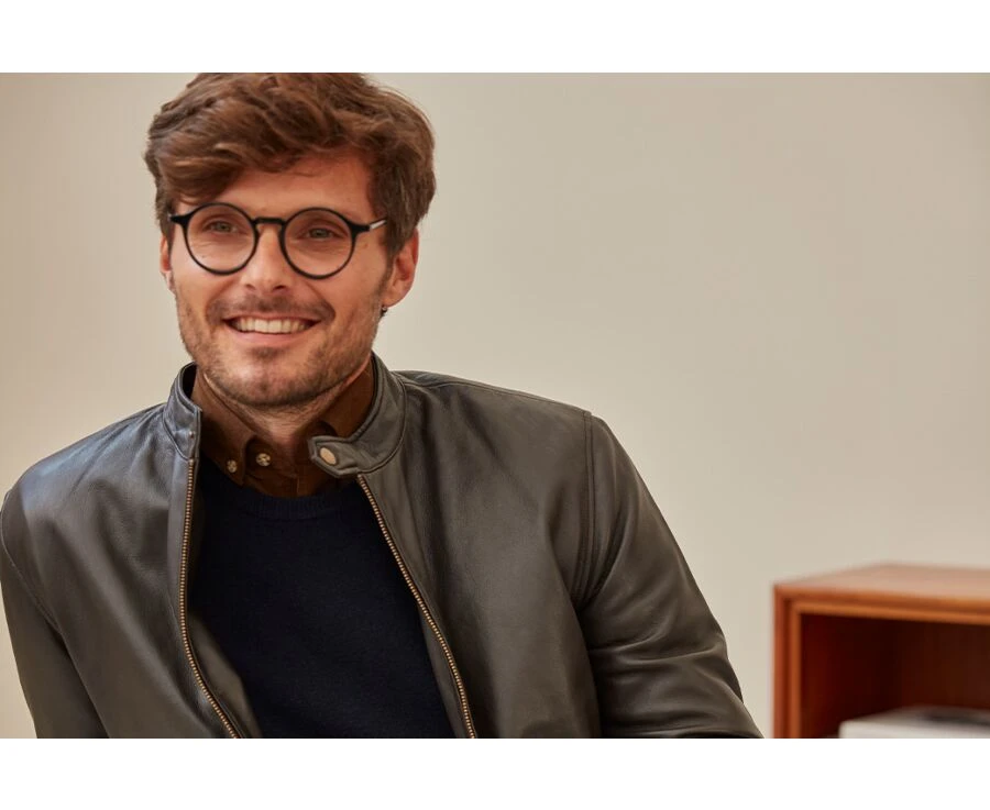 Blouson Cuir Homme Chocolat - CARTER 6 Blouson Cuir Homme Chocolat - CARTER – Image 4