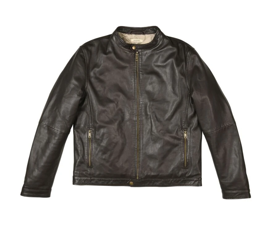 Blouson Cuir Homme Chocolat - CARTER 7 Blouson Cuir Homme Chocolat - CARTER – Image 5