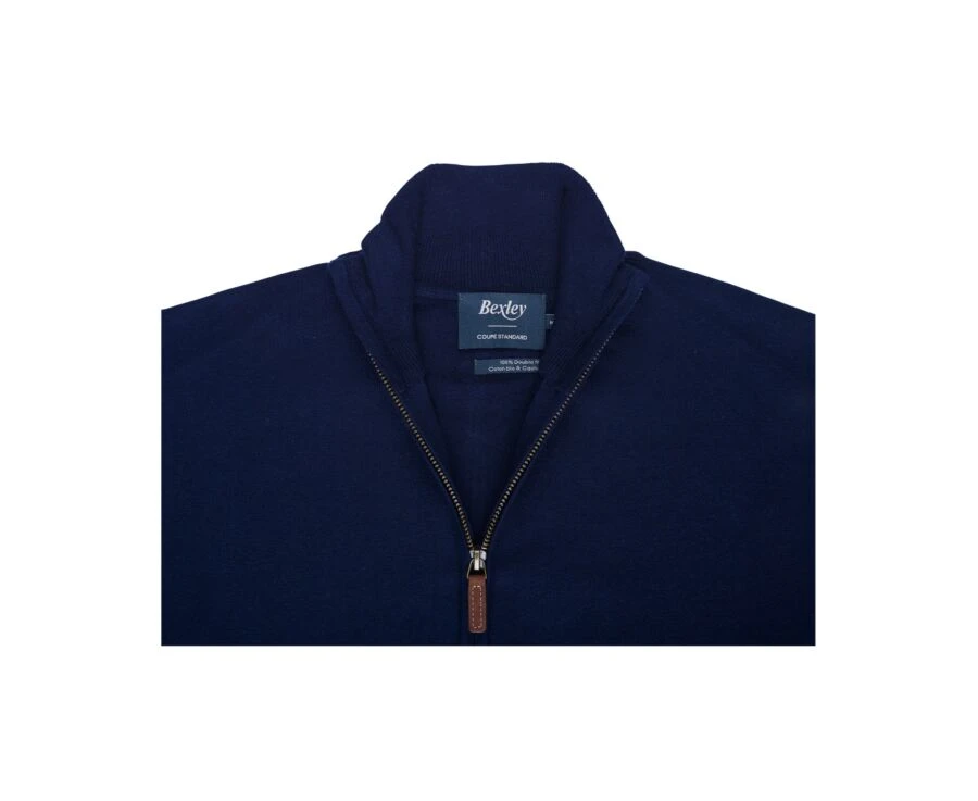 Gilet Zippé Homme Coton Bio/cachemire Navy - VLADIS 7 Gilet Zippé Homme Coton Bio/cachemire Navy - VLADIS – Image 5