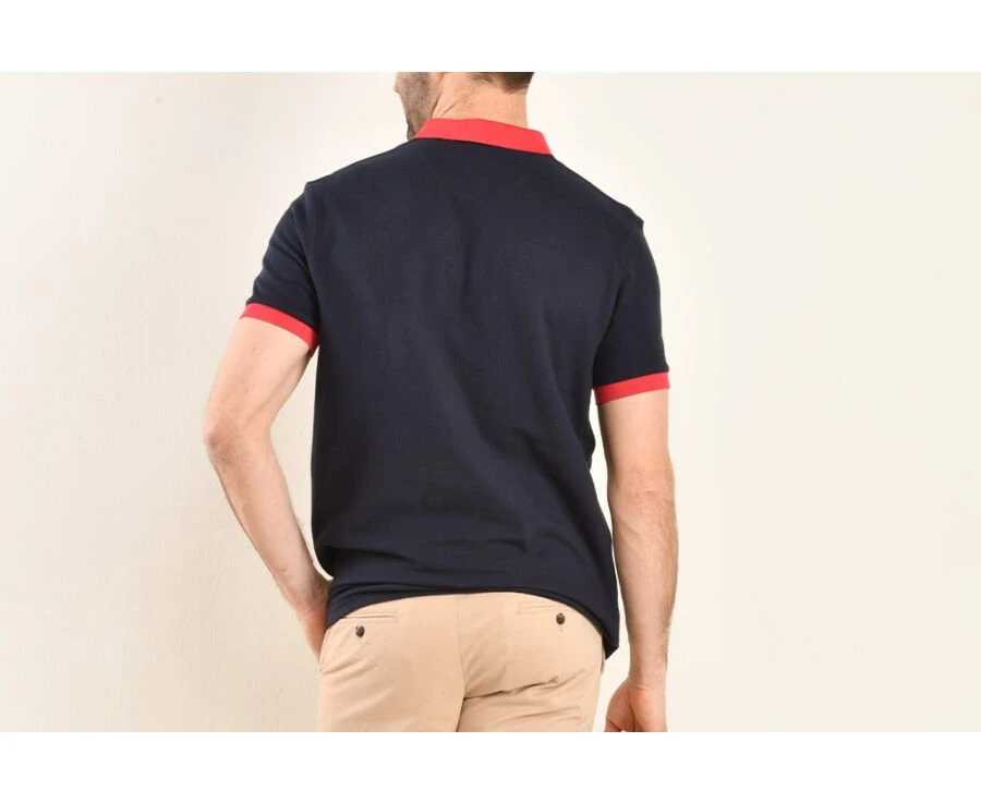 Polo Navy Et Framboise Homme - ARDLEY 4 Polo Navy Et Framboise Homme - ARDLEY – Image 2