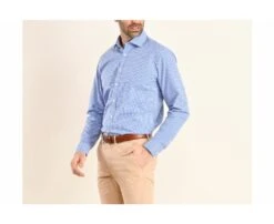 Chemise Coton Blanc à Carreaux Bleus Clairs Et Blancs - RUGGERO 11 Chemise Coton Blanc à Carreaux Bleus Clairs Et Blancs - RUGGERO -Boutique Pop Mey Edlich 01399009 ruggero bleu clair et blanc 4