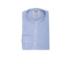Chemise Coton Lin Bleu Océan Et Blanc - ELIBERT 12 Chemise Coton Lin Bleu Océan Et Blanc - ELIBERT -Boutique Pop Mey Edlich 0140000f elibert bleu ocean et blanc 4 bis