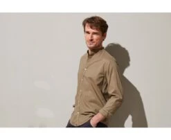 Chemise Coton Lin Taupe Unie - ELIBERT 11 Chemise Coton Lin Taupe Unie - ELIBERT -Boutique Pop Mey Edlich 01400018 elibert taupe 3