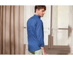 Chemise Coton Lin Indigo Unie - ELIBERT 10 Chemise Coton Lin Indigo Unie - ELIBERT -Boutique Pop Mey Edlich 0140006d elibert indigo 4 1