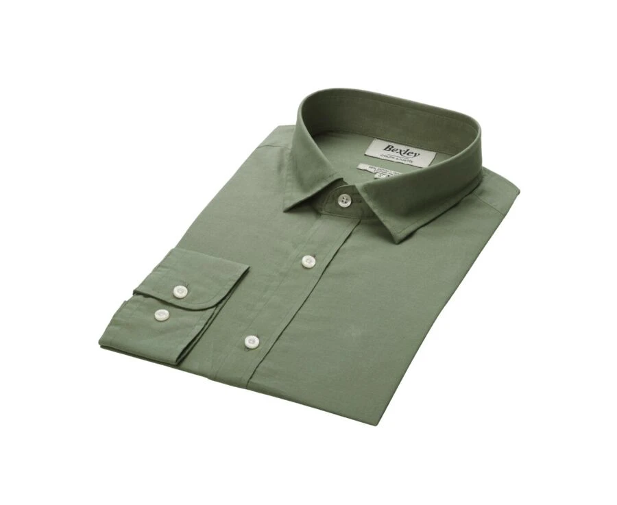 Chemise Coton Lin Vert Sauge - SILBERT 7 Chemise Coton Lin Vert Sauge - SILBERT – Image 5