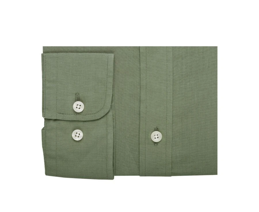 Chemise Coton Lin Vert Sauge - SILBERT 8 Chemise Coton Lin Vert Sauge - SILBERT – Image 6