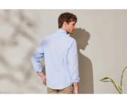 Chemise Coton Lin Chambray Bleu - SILBERT -Boutique Pop Mey Edlich 014010b7 silbert chambray bleu 2