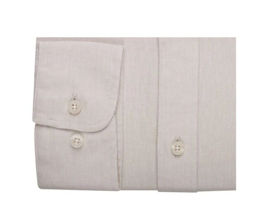 Chemise Coton Lin Chambray Écru - SILBERT 8 Chemise Coton Lin Chambray Écru - SILBERT – Image 6