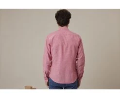 Chemise Coton Lin Chambray Rouge - SILBERT -Boutique Pop Mey Edlich 014010cu silbert chambray rouge 2