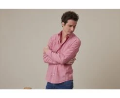 Chemise Coton Lin Chambray Rouge - SILBERT -Boutique Pop Mey Edlich 014010cu silbert chambray rouge 3