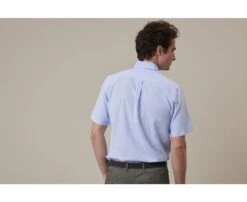 Chemise Coton Et Lin Chambray Bleu - Poche Poitrine - COLTEN MC -Boutique Pop Mey Edlich 014020b7 colten mc chambray bleu 2