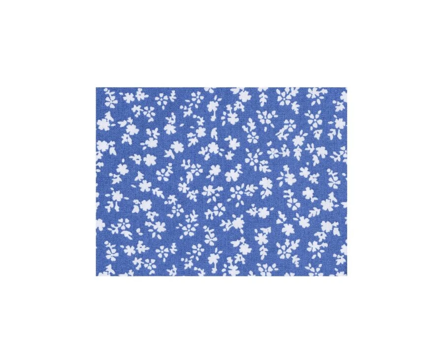 Chemise Coton Bleue Imprimée Fleurs Blanches - FLORANTIN MC 9 Chemise Coton Bleue Imprimée Fleurs Blanches - FLORANTIN MC – Image 7