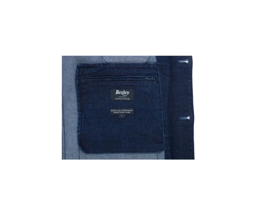 Veste En Jean Homme Indigo Brut - FÉLICIEN 7 Veste En Jean Homme Indigo Brut - FÉLICIEN – Image 5