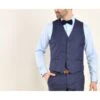 Gilet De Costume Homme Bleu Chiné - LAZARE