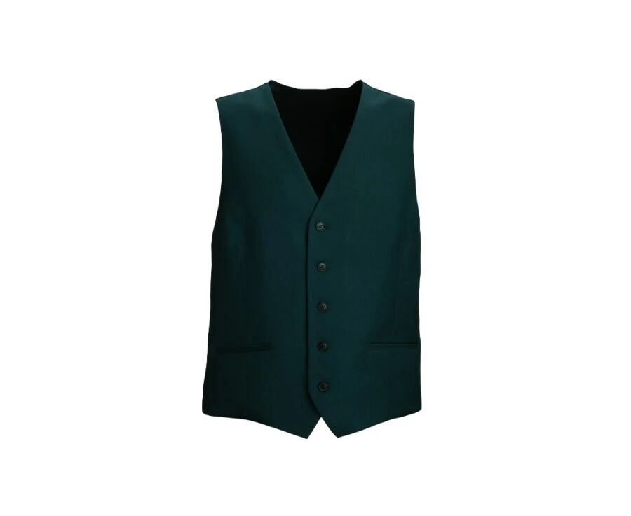 Gilet De Costume Homme Vert Bouteille - LAZARE 4 Gilet De Costume Homme Vert Bouteille - LAZARE – Image 2