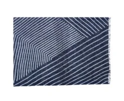 Chèche Lin Coton Rayé Navy Et Blanc -Boutique Pop Mey Edlich 014260dc cheche lin coton ii raye navy et blanc 2